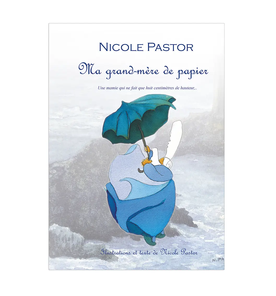 Ma Grand-mère de papier dédicacé+3marque pages+1carte. Album Bretagne renfermant texte et aquarelles.