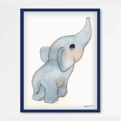 Olifant, le tout petit éléphant, Affiche A4, poster décoration chambre enfant, cadeau personnalisé