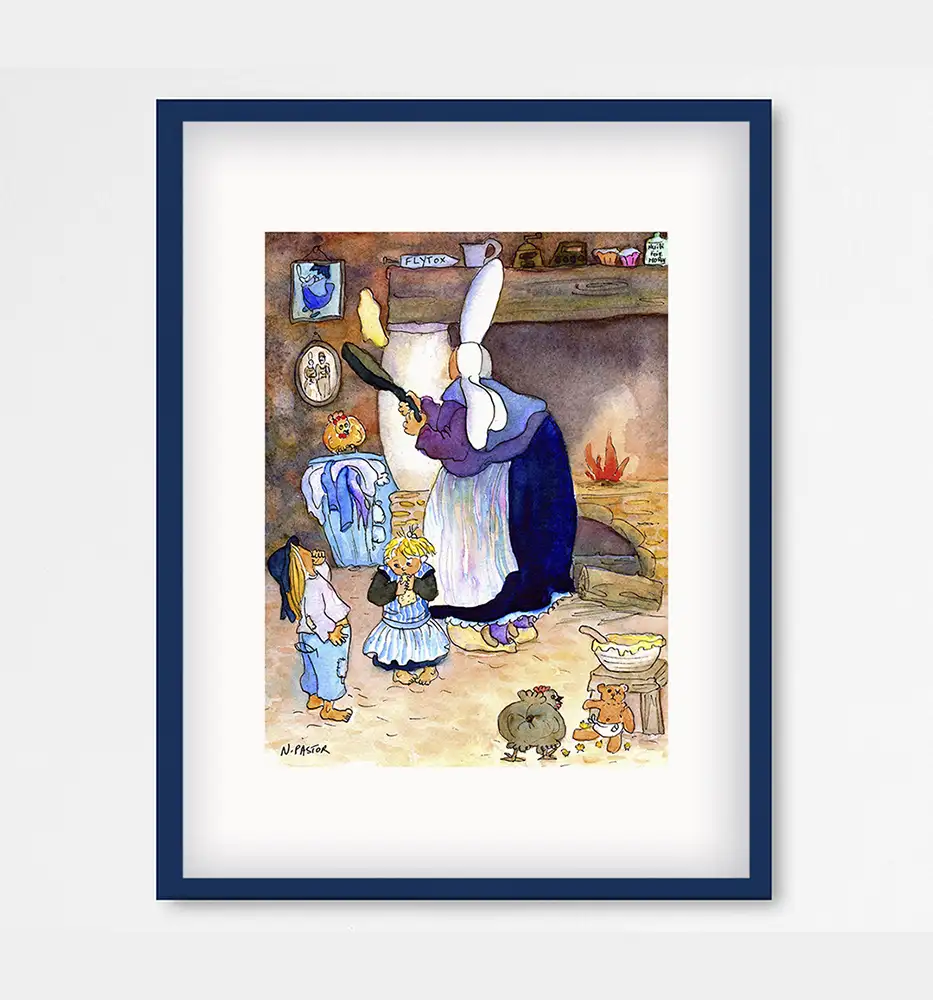 Affiche A3 (29,7x42cm) Les Bigoudènes, Les crêpes de mamig