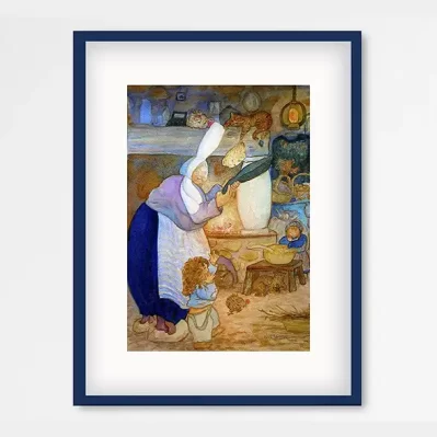 Affiche petit format Les Bigoudènes, Le chat, la crêpe et le petit garçon