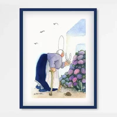 Affiche petit format Les Bigoudènes, Les hortensias...