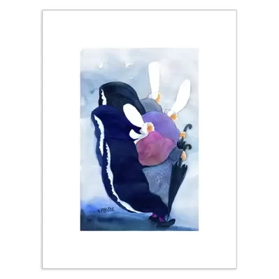 Affiche A3 (29,7x42cm)  Les Bigoudènes, Dentelles au vent de Bretagne