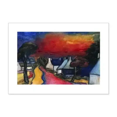 Affiche paysage de Bretagne, Ciel de tempête à la Torche, format A4