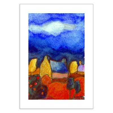 Affiche paysage de Bretagne, L'orage, format A4