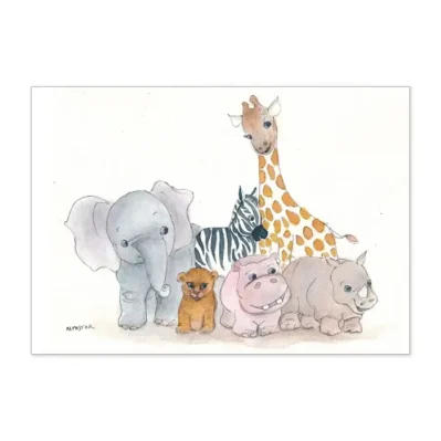 Olifant, le petit éléphant et ses amis de la jungle, Affiche A3
