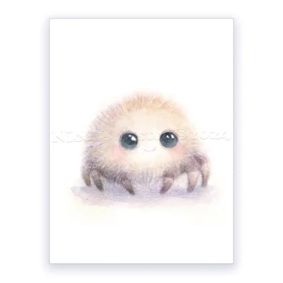 Mademoiselle l'araignée. Affiche A3, poster animaux forêt décoration chambre enfant, cadeau personnalisé