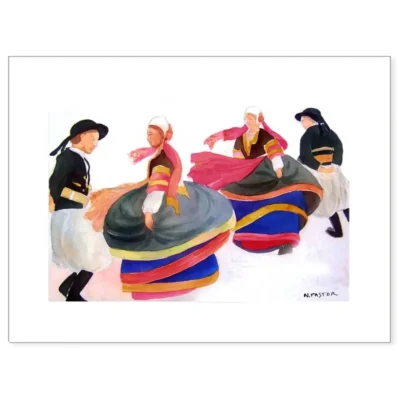 Affiche A3. Danseurs bigoudens