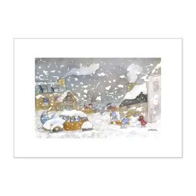 Affiche A4 Les Bigoudènes, Chez nous, la neige c'est de l'écume de mer