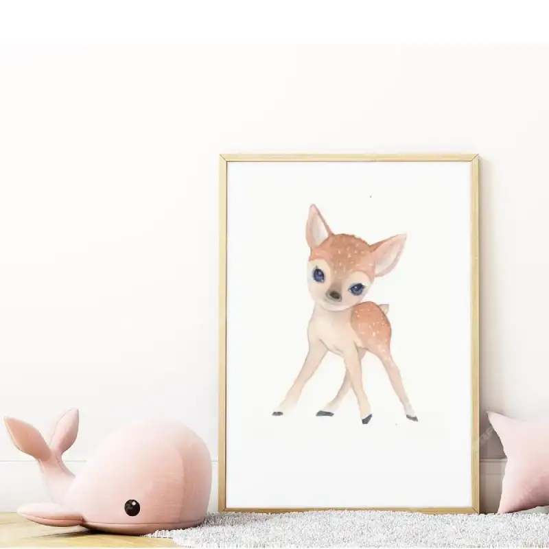 Premiers pas d'un faon. Poster pour chambre d'enfant – Image 2
