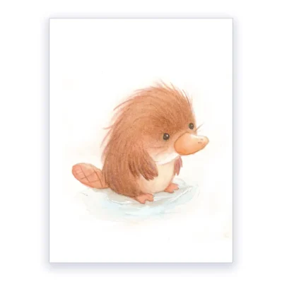 Petit ornithorynque, Affiche A3, poster animaux sauvages décoration chambre enfant, cadeau personnalisé