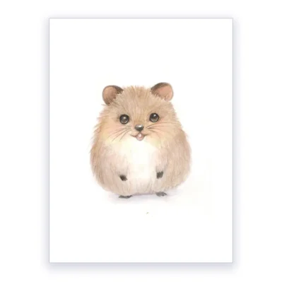 Un quokka heureux, Affiche A3, poster animaux sauvages déco chambre enfant