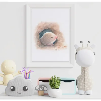 Affiche encadrée taupe poster animaux forêt