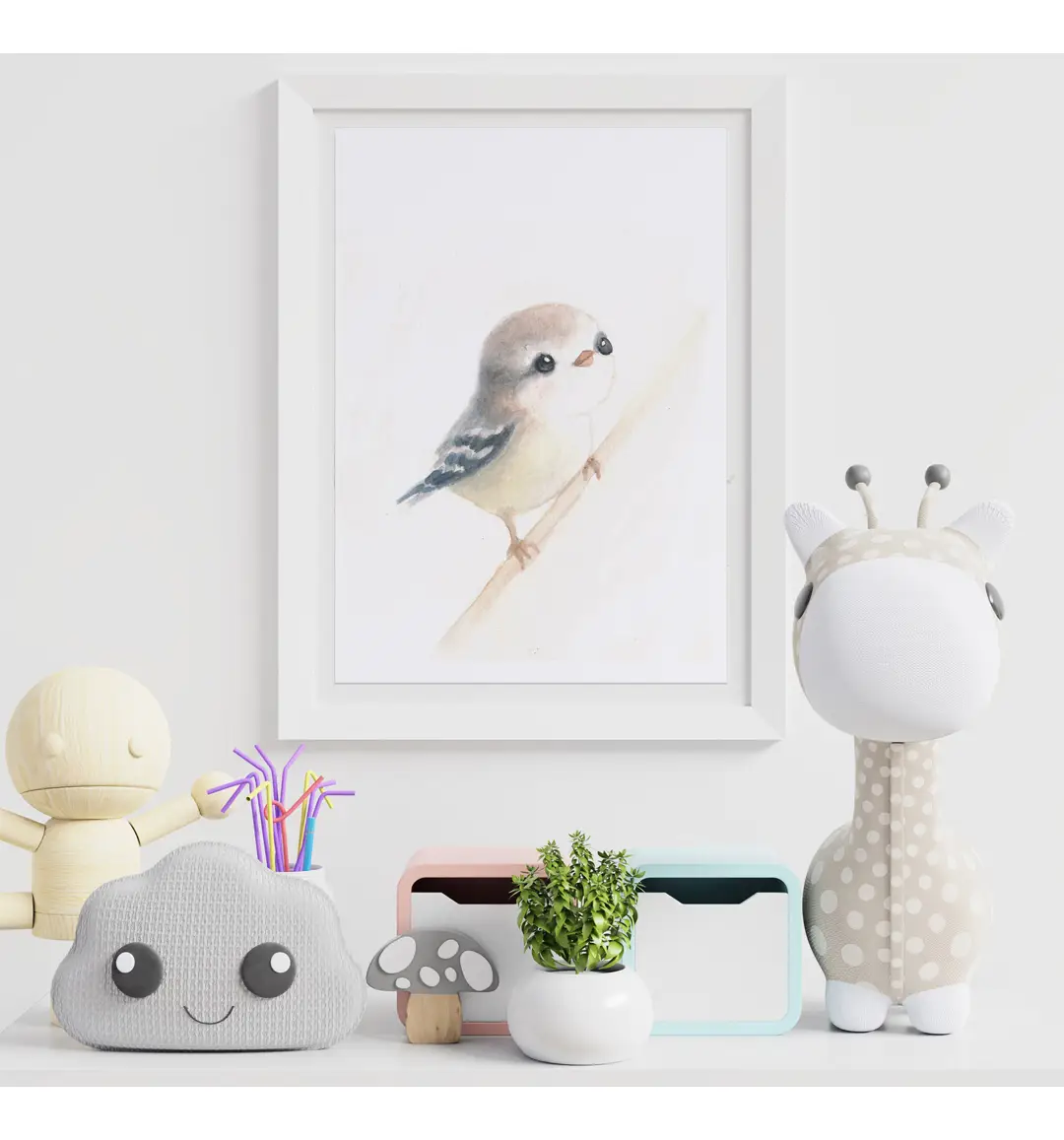 Petit xénique grimpeur, oiseaux du monde. Affiche A4 – Image 2