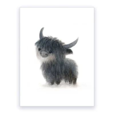 Petit yack, Affiche A3, poster animaux domestiques décoration chambre enfant, cadeau personnalisé