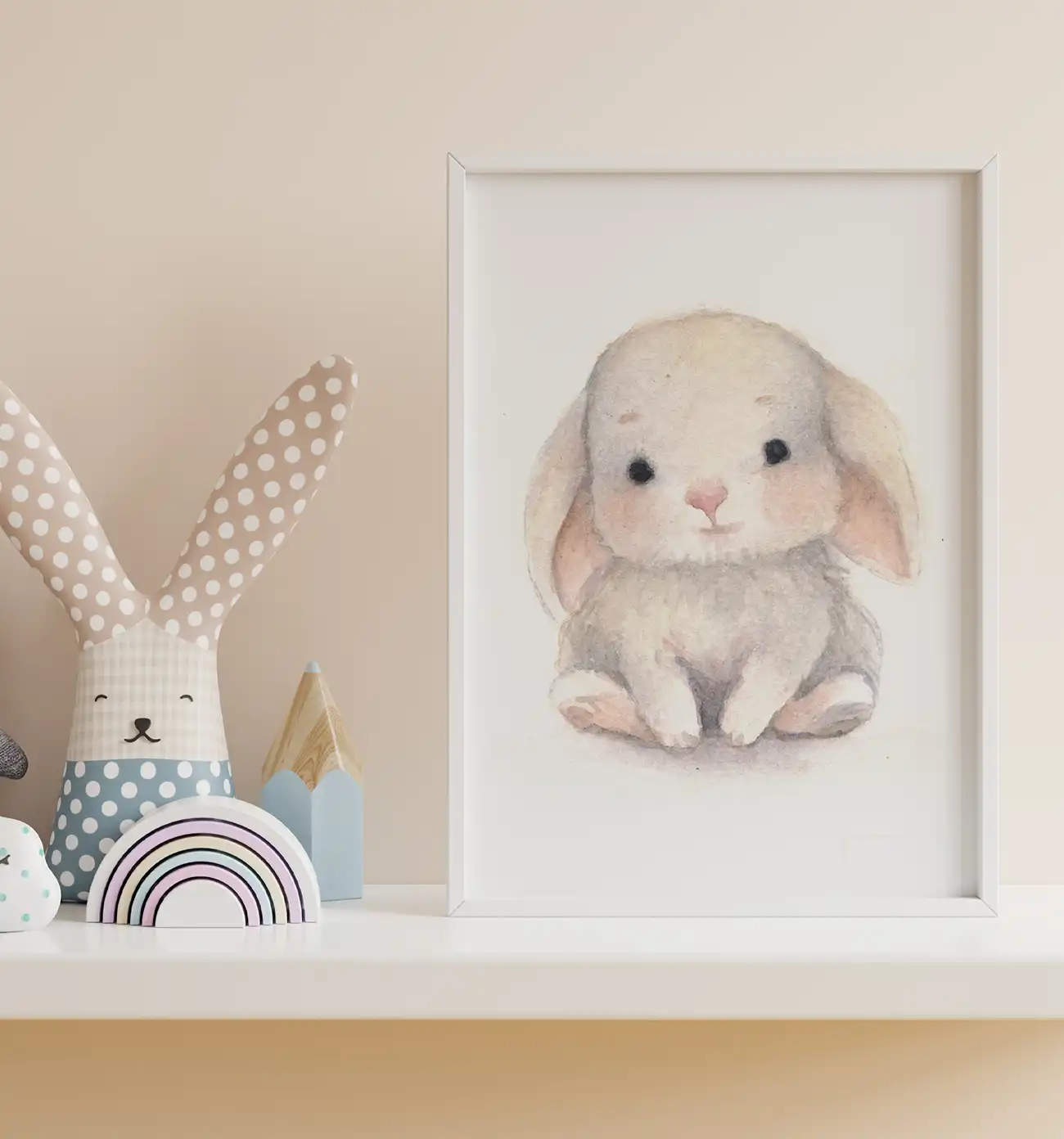 Un amour de petit lapin, Aquarelle pour enfant – Image 2