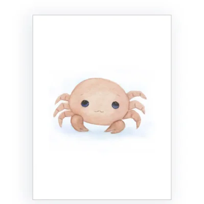 Affiche pour enfant. Le petit crabe