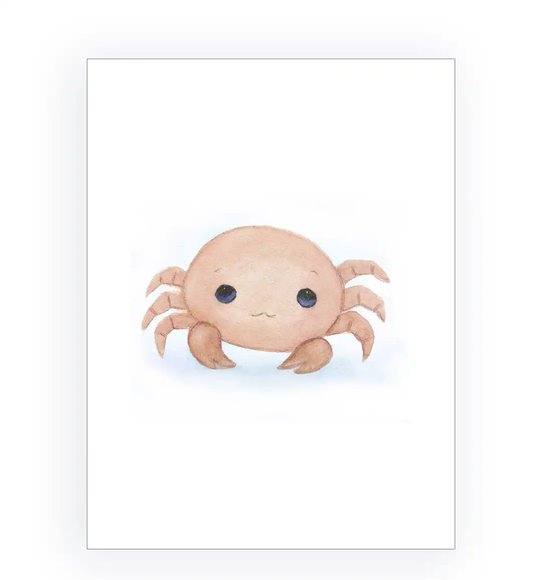 Affiche pour enfant. Le petit crabe