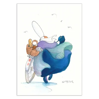 Aquarelle. Les vélos des Bigoudènes.