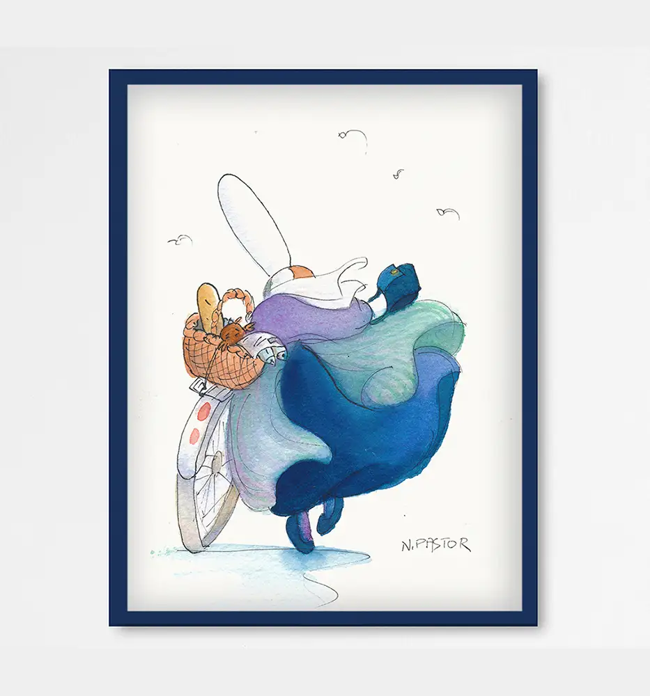 Affiche encadrée. Les vélos des bigoudènes