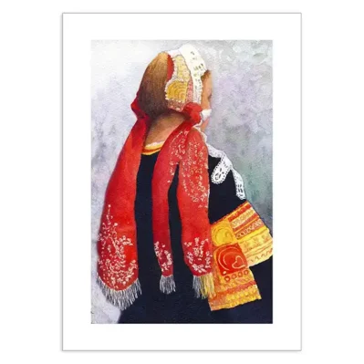 Jeune femme en costume bigouden d'apparat.