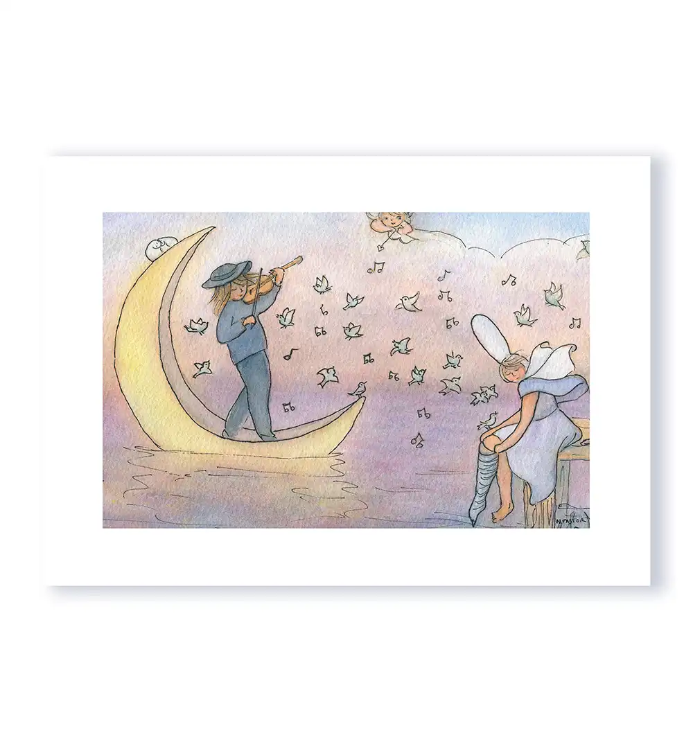 Edition d'art. L'aubade du violoniste à la Bigoudène