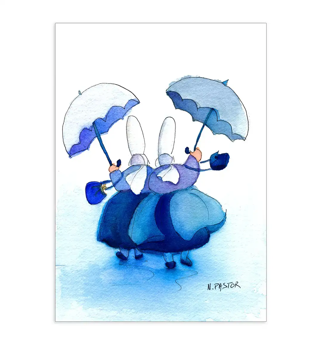 Affiche encadrée Bigoudènes bleues – Image 2