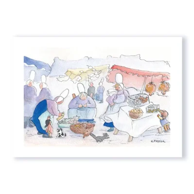 Jour de marché dans un village breton