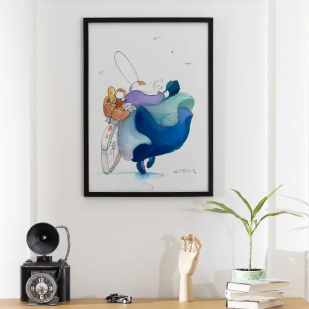 Affiche encadrée. Les vélos des bigoudènes – Image 2