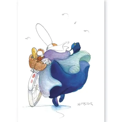 Bigoudène s'en revenant du marché. Carte postale