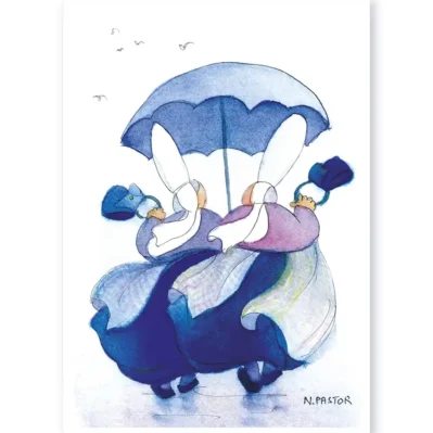 Les sœurs siamoises. Carte postale