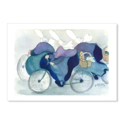 La course du temps. Aquarelle 1998
