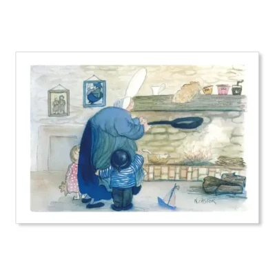 La crêpière. Aquarelle 1998