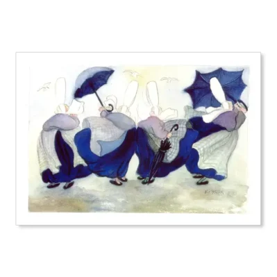 Frise le vent. Aquarelle 1998