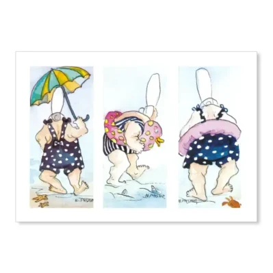 Triptyque maillots de bain. 1997