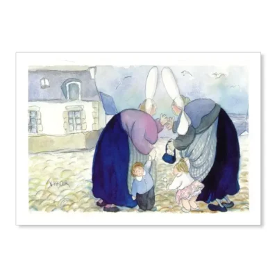 La rentrée des classes. Aquarelle 1998