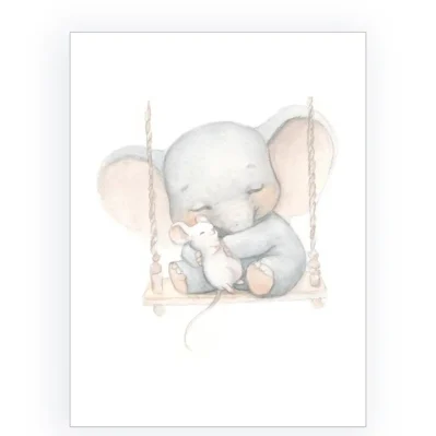 Message d'amour et d'amitié. L'éléphant et la souris