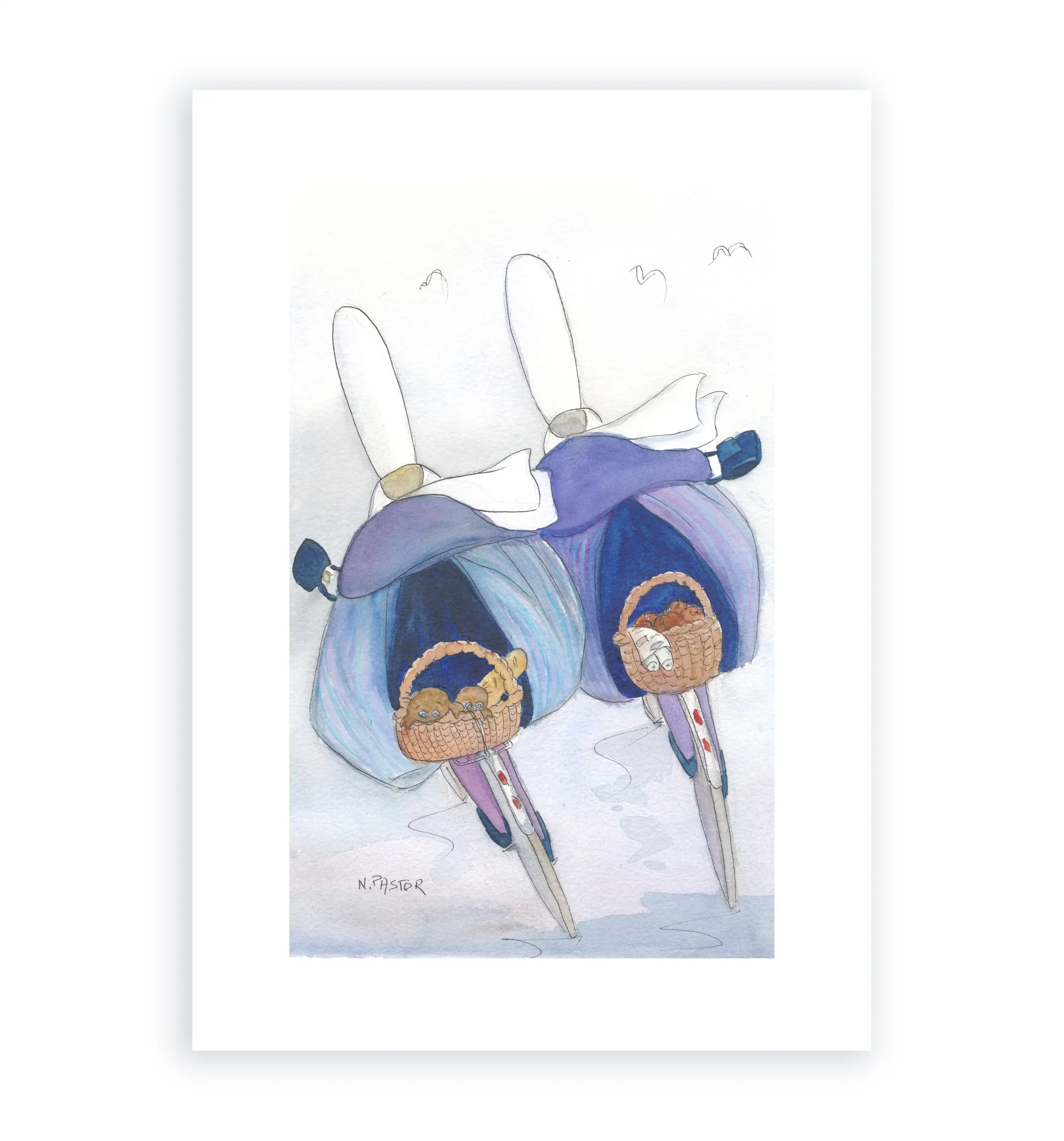 Affiche A4 Les Bigoudènes à vélo